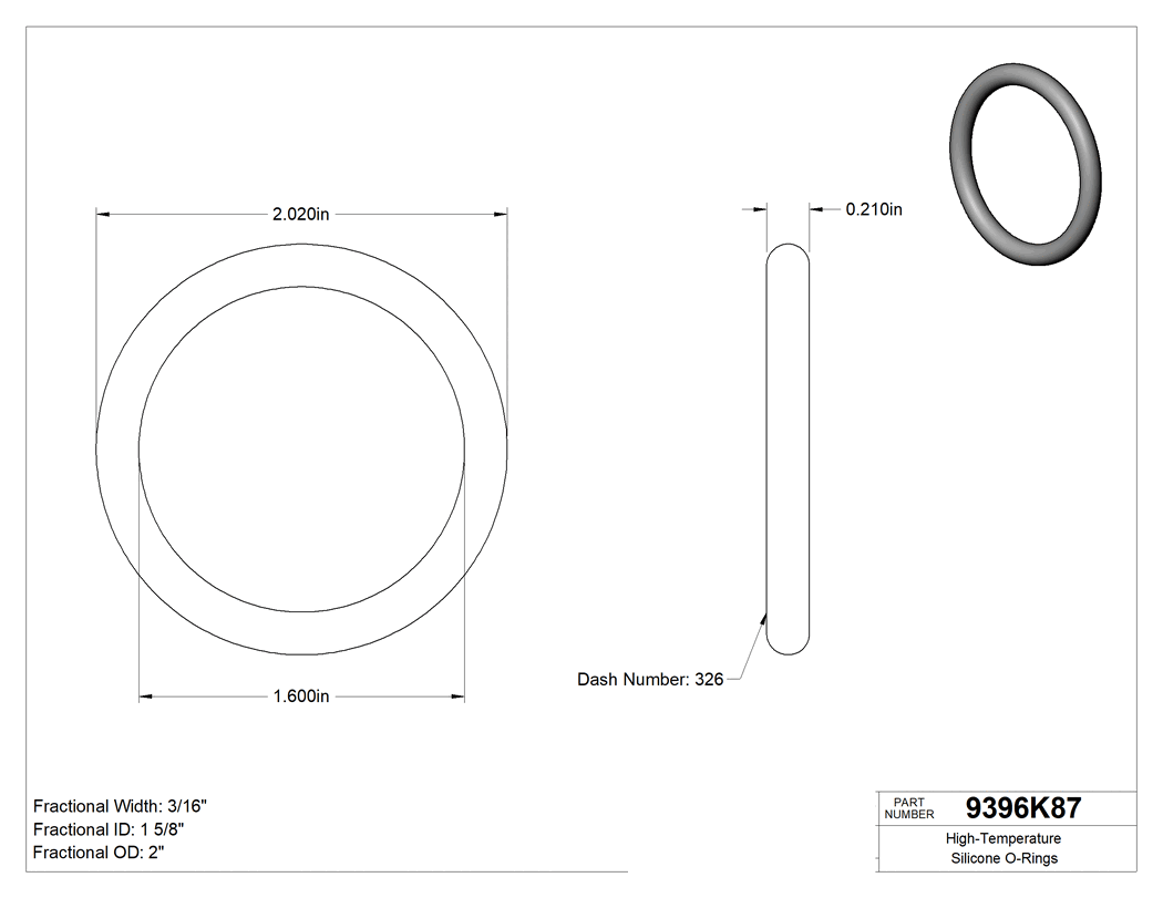 Technical drawing - 9396K87